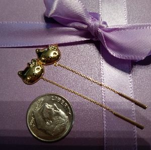 18 karat saudi gold hello kitty earrings